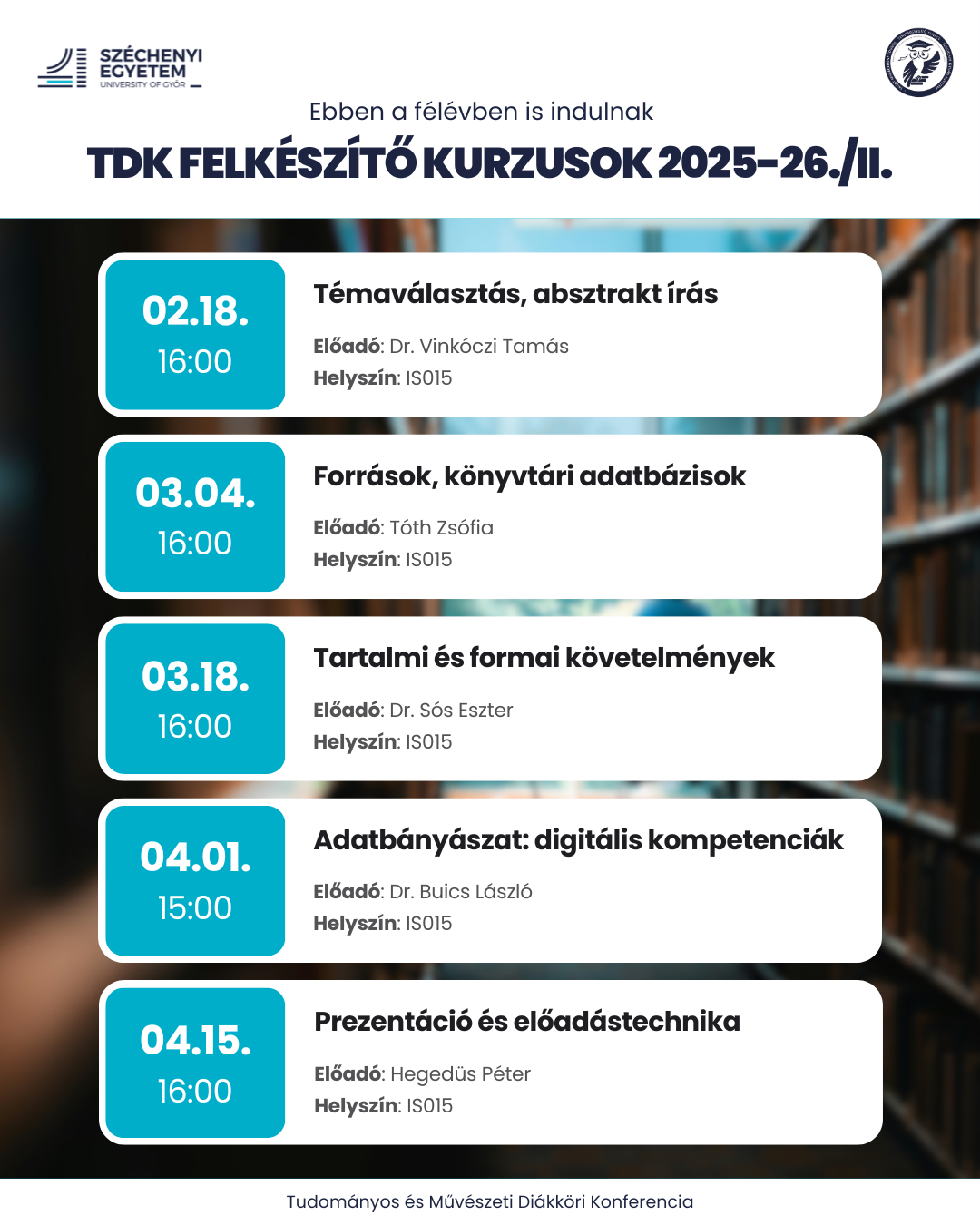 Útmutató a tudományos sikerhez: Tavaszi felkészítő kurzusok